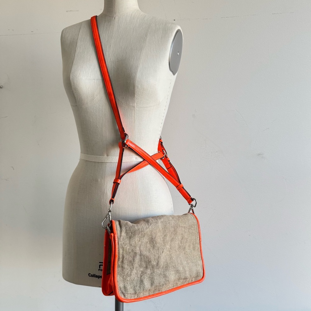 Theyskins Theory fluorescent orange leather
